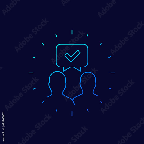 agreement or deal linear icon