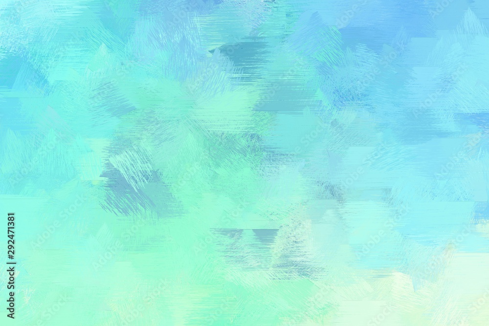 rough brush painted artwork with sky blue, honeydew and pale turquoise color. can be used as texture, graphic element or wallpaper background