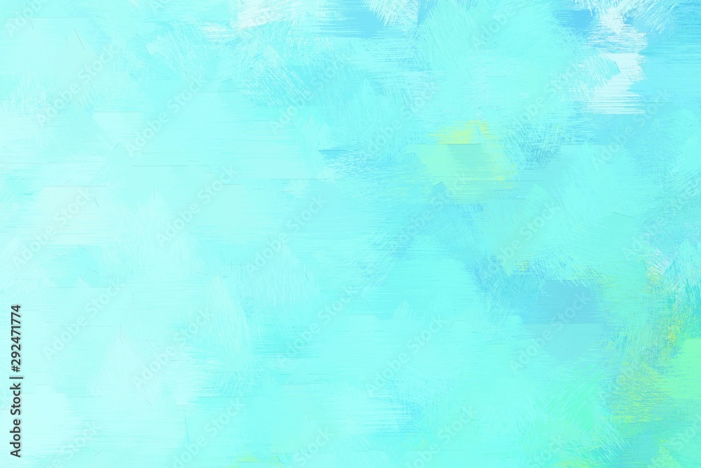 pale turquoise, light cyan and medium turquoise colored brush painted artwork. can be used as texture, graphic element or wallpaper background
