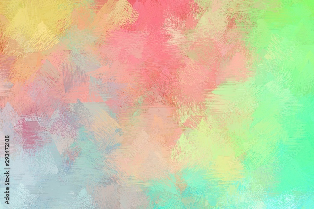 rough brush painted illustration with tan, aqua marine and pale green color. artwork can be used as texture, graphic element or wallpaper background
