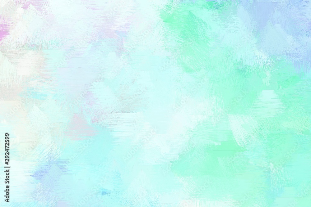 abstract grunge brush painted artwork with pale turquoise, light cyan and aqua marine color. can be used as texture, graphic element or wallpaper background