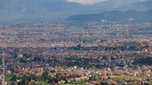 Aerial view of Kathmandu valley