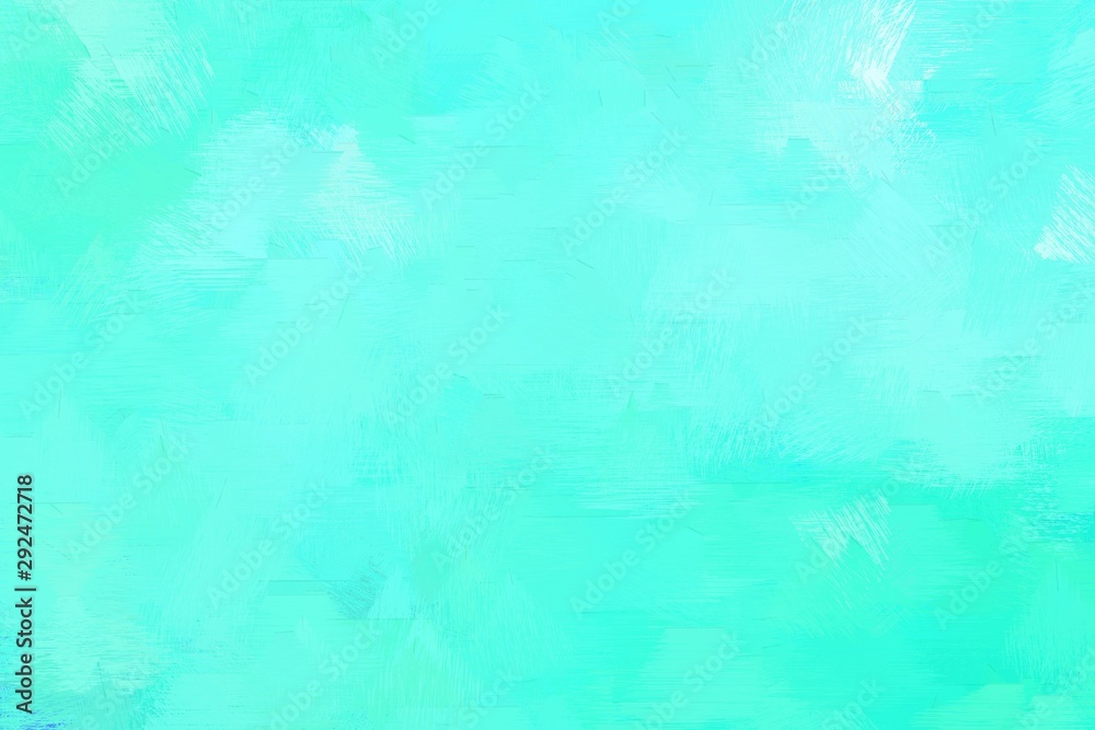 aqua marine, turquoise and pale turquoise colored brush painted artwork. can be used as texture, graphic element or wallpaper background