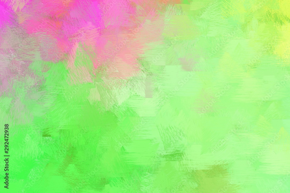 abstract grunge brush painted artwork with light green, pale green and hot pink color. can be used as texture, graphic element or wallpaper background
