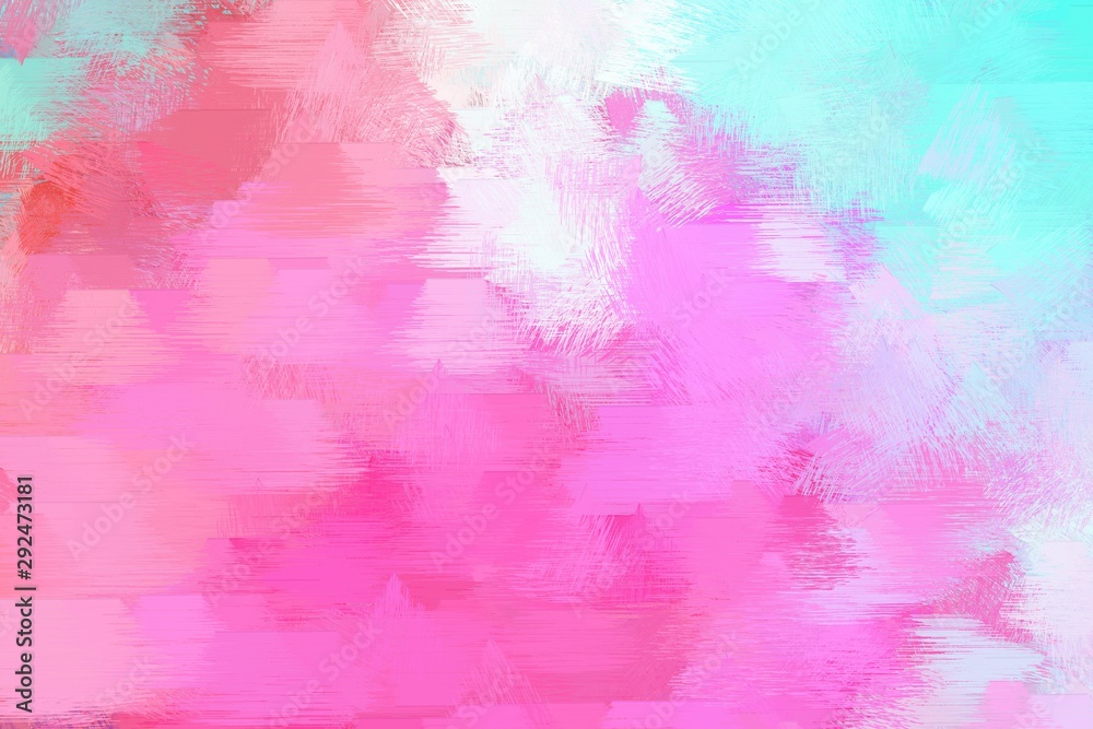 abstract grunge brush drawn illustration with pastel magenta, lavender and aqua marine color. artwork can be used as texture, graphic element or wallpaper background