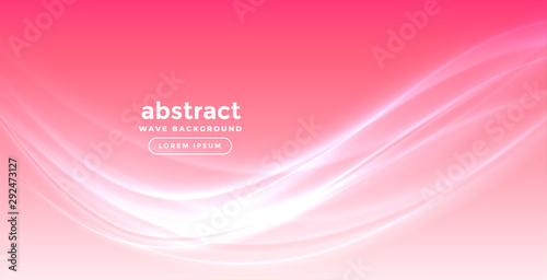 soft pink background with glowing wavy shape