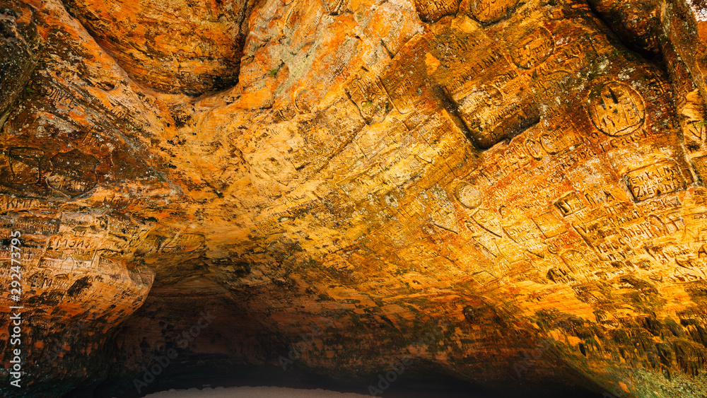 Gutman's Cave at Gauja National Park in Sigulda, Latvia