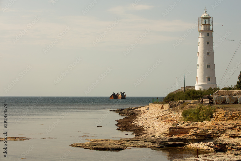 Chersonesus lighthouse is an active lighthouse on Cape Chersonesus of the Crimean Peninsula. Administratively belongs to the city of Sevastopol and is located in its westernmost point