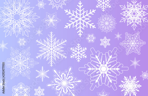 Snowflakes winter background  christmas snowflakes vector pattern.