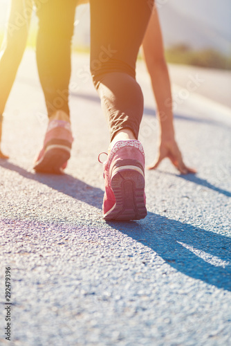 Young fitness sport woman running