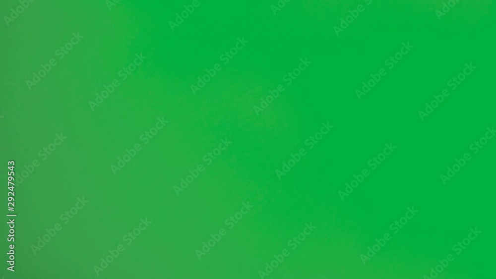 4K. set of woman hand showing blank white business name card paper in 3 different actions isolated on chroma key green screen