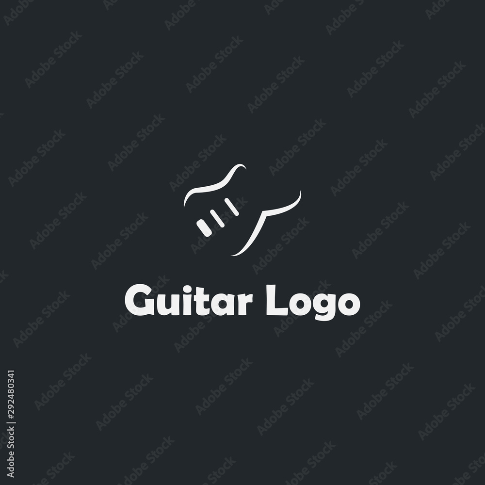 vector guitar music logo design vector guitar music logo design