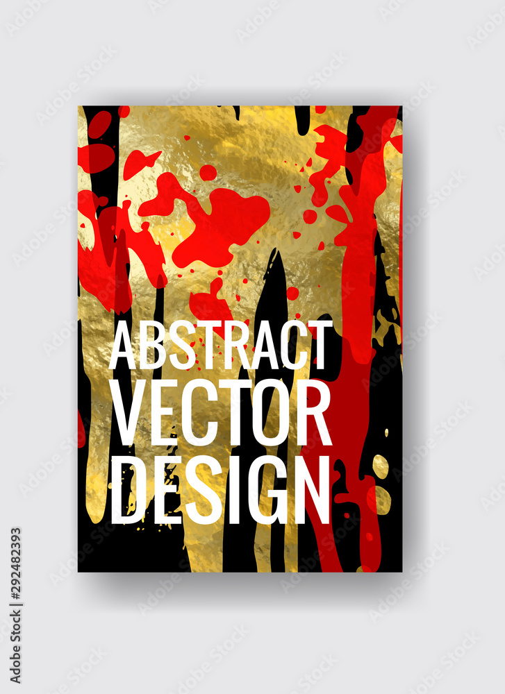 Vector Black, red and Gold Design Template illustration. Stock Vector ...