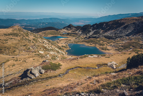 beautiful mountain scenery in the fall