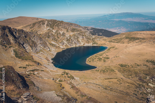beautiful mountain scenery in the fall