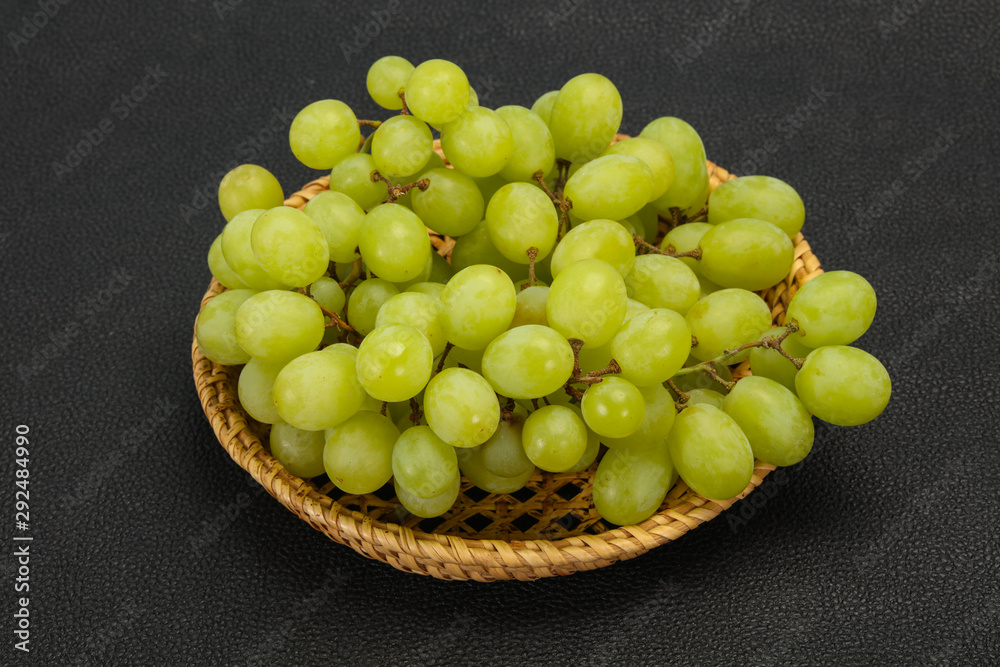 Sweet ripe Green grape branch Sweet ripe Green grape branch
