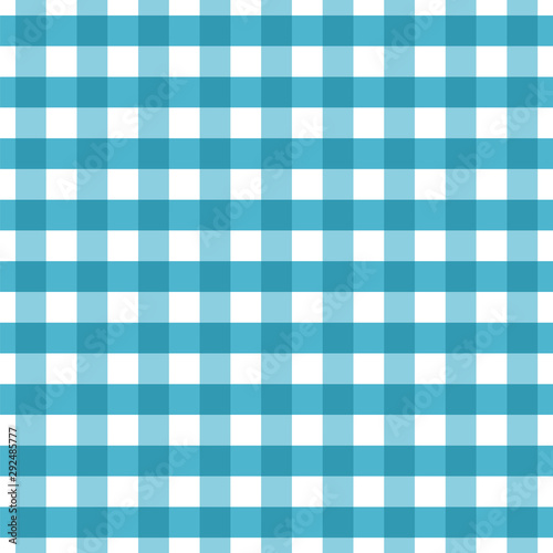 Blue checkered seamless pattern. Blue and white plaid texture. Blue Gingham seamless background. Chequered backdrop for textile,tablecloth,clothes,shirt,blanket and other products. Vector illustration