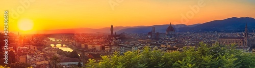 Huge 100M Pixels Panorama of Firenze  Florence Italy shot from viewpoint Piazzale Michelangelo