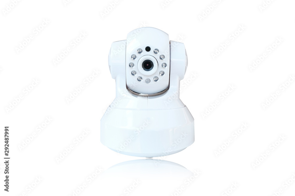 CCTV on white back. clipping, path. CCTV on white back. clipping, path.