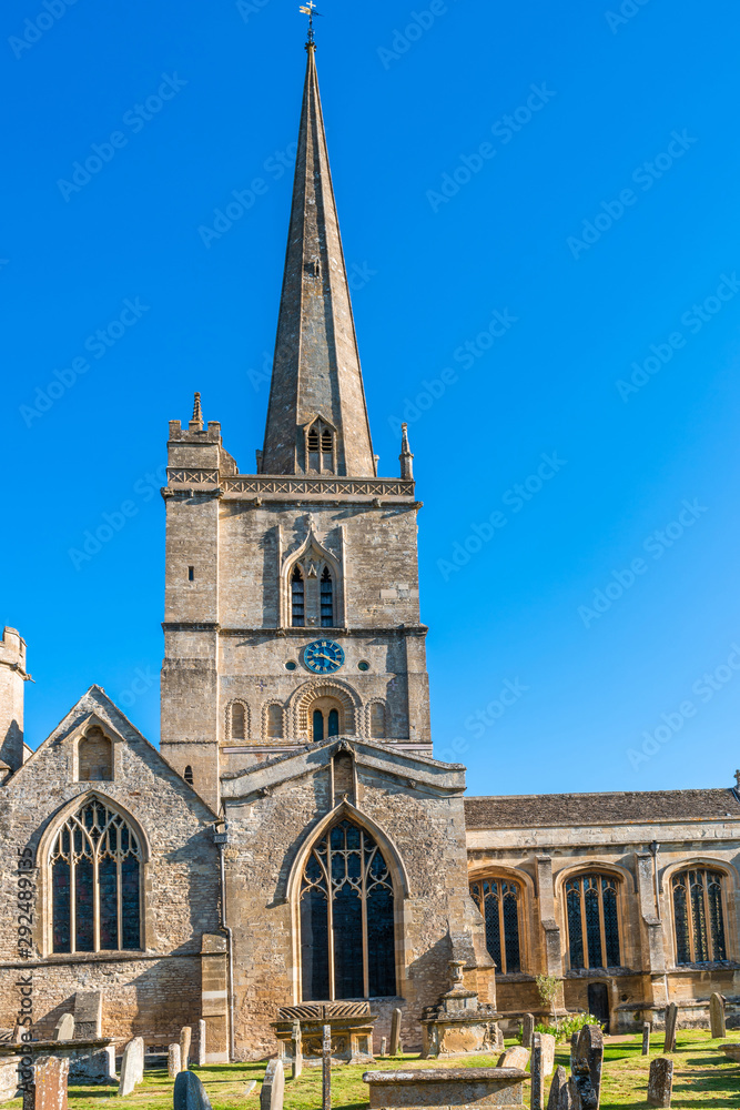 St. John the Baptist Church in Burford, Oxfordshire, Cotswolds, UK