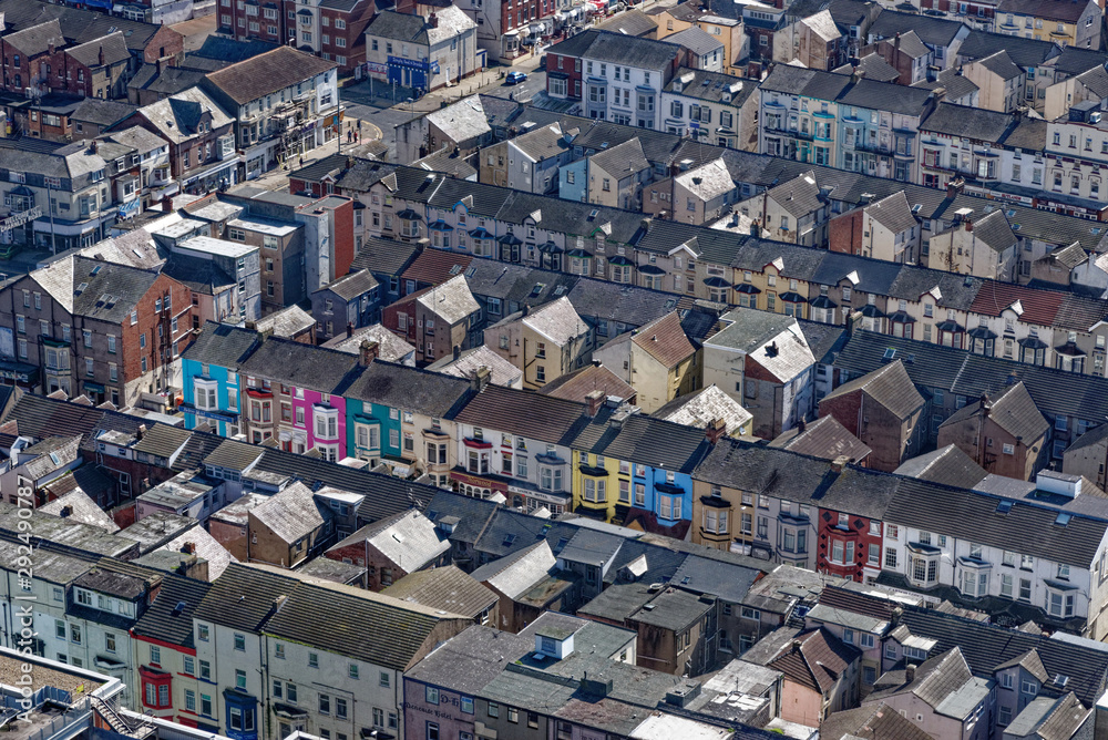 Fototapeta premium View from the top of Blackpool Tower - Blackpool - United Kingdom