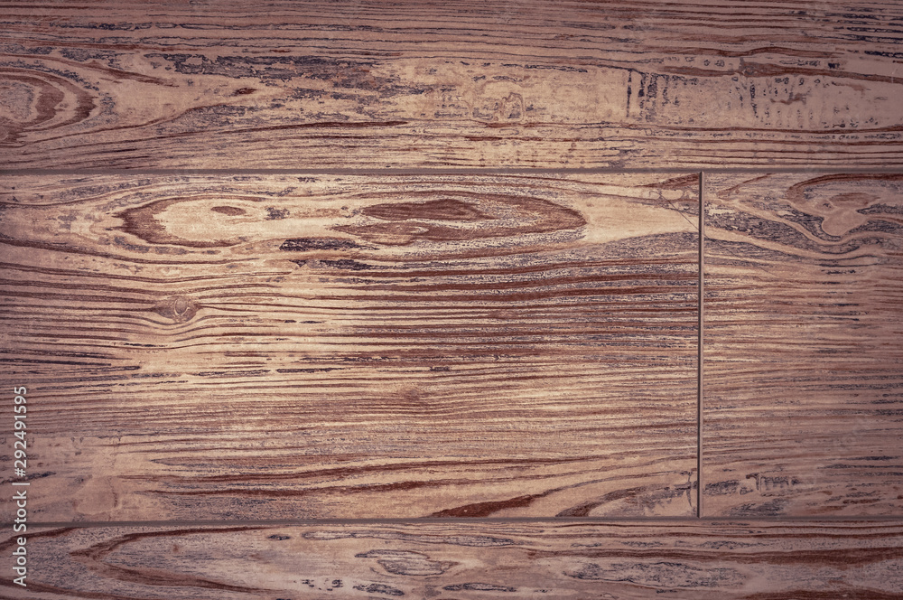 Fototapeta premium Wood background texture of board surface. Brown wooden grunge plank.
