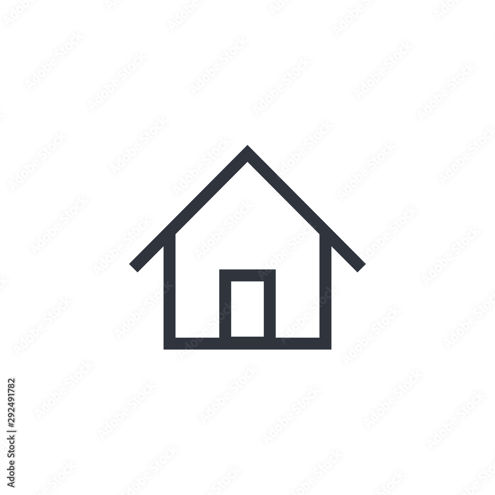 Home vector icon, house symbol. Simple, flat design for web or mobile app Home vector icon, house symbol. Simple, flat design for web or mobile app