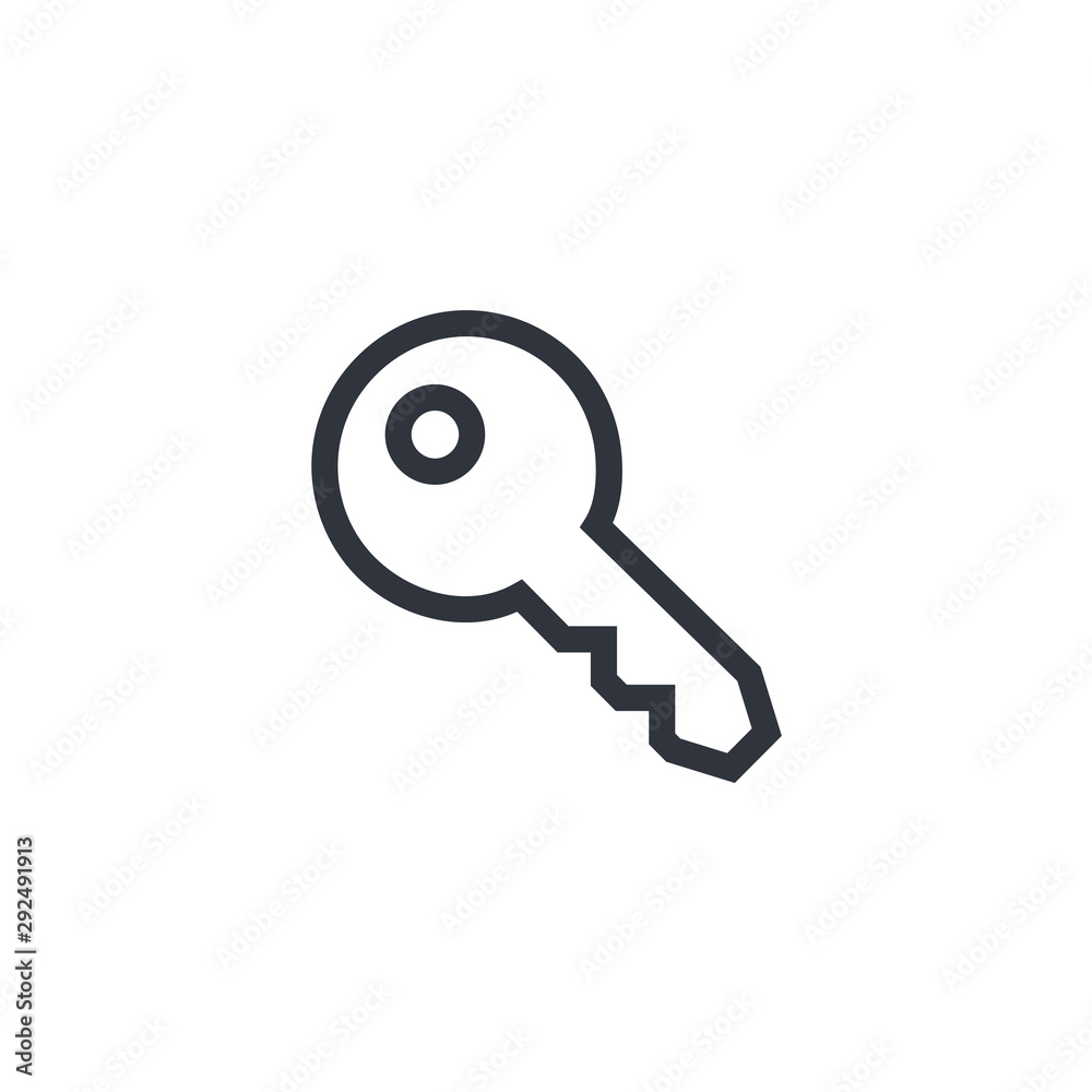 Key vector icon, password symbol. Simple, flat design for web or mobile app Key vector icon, password symbol. Simple, flat design for web or mobile app