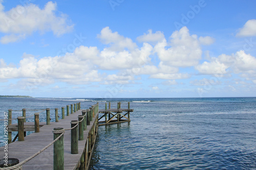Beautiful resort overlooking Vaiala Beach at Siumu Village, Samoa © peacefoo