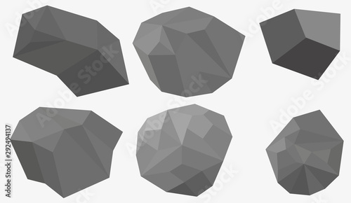 Pile of stones, graphite coal.