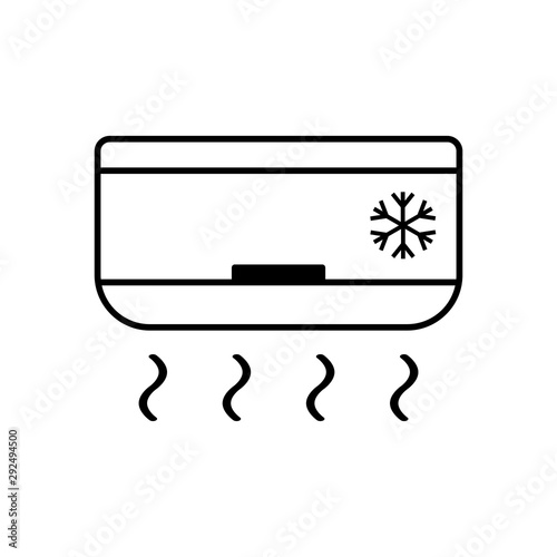 ac icon trendy flat design