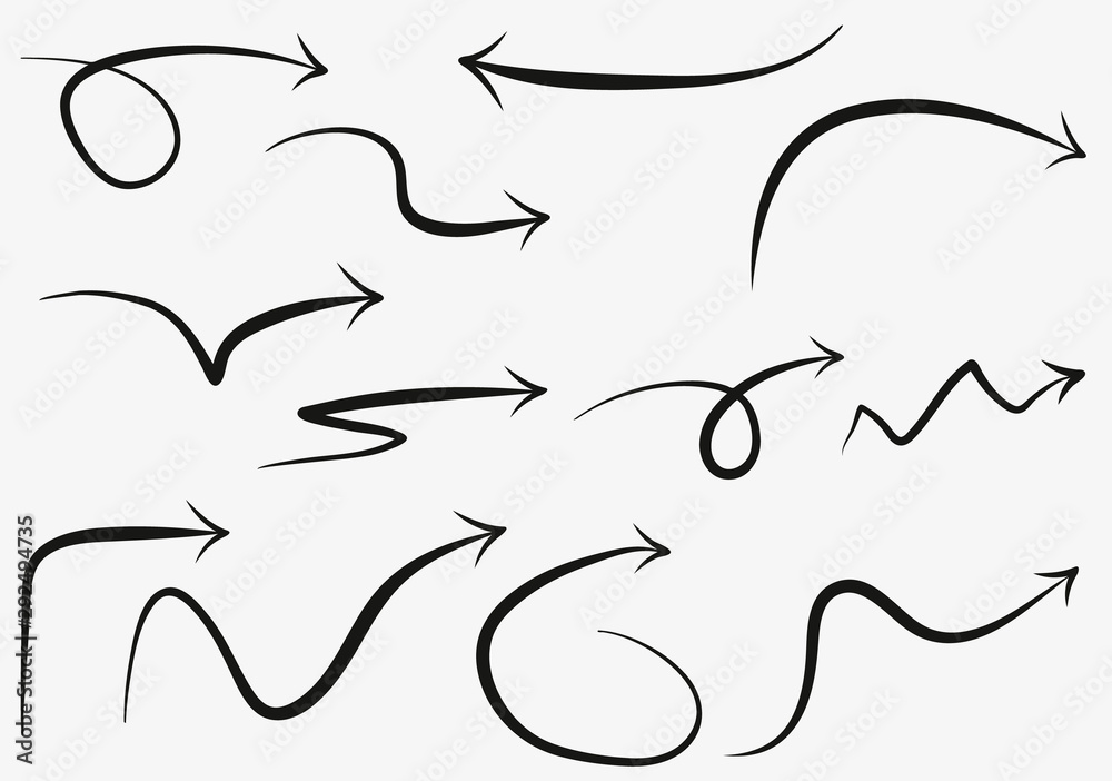 hand drawn arrows. hand drawn arrows vector set. Vector illustration. hand drawn arrows. hand drawn arrows vector set. Vector illustration.