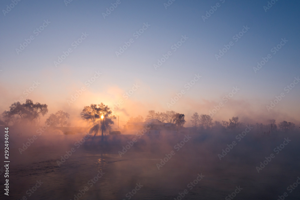 Beautiful morning rime in northern China Beautiful morning rime in northern China