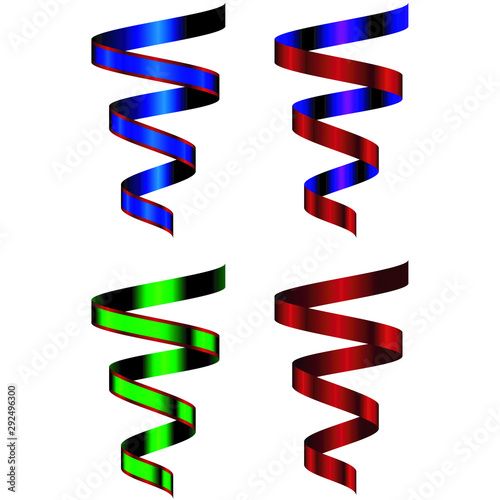 Set 3d gift tapes vector