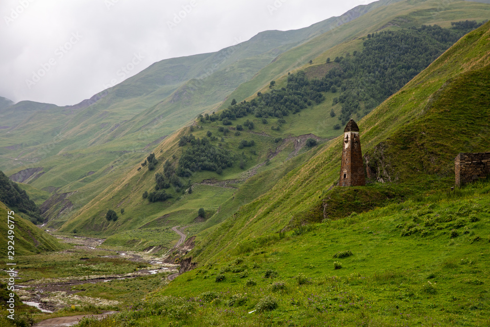 A Tower in the remote region of Upper Khevsureti near Shatili, Georgia. A Tower in the remote region of Upper Khevsureti near Shatili, Georgia.