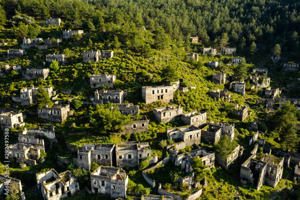 The Abandoned Ghost Town of Kayaköy, South-West Turkey.