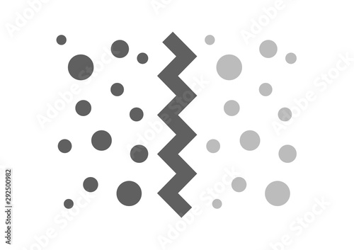 air filter with bacteria and dust vector icon