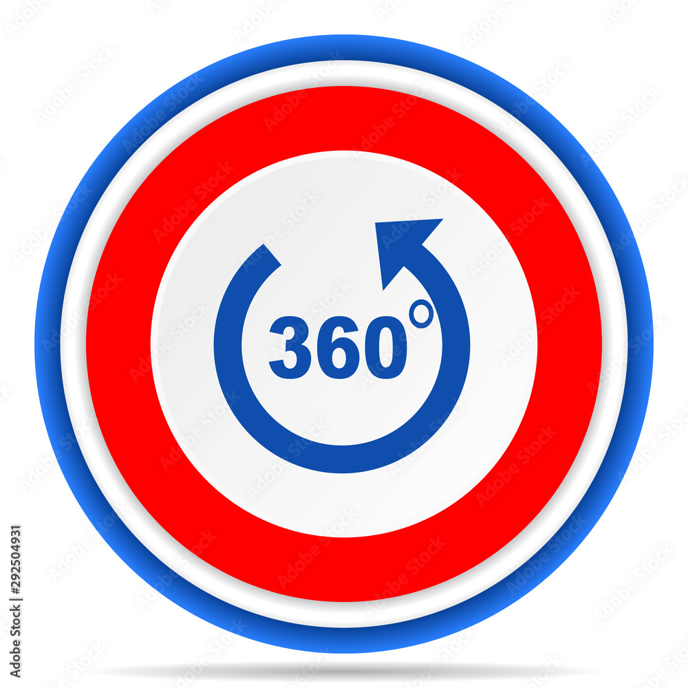 Panorama round icon, red, blue and white french design illustration for web, internet and mobile applications Panorama round icon, red, blue and white french design illustration for web, internet and mobile applications