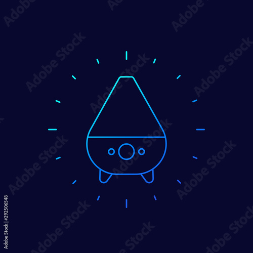 air humidifier icon, linear design