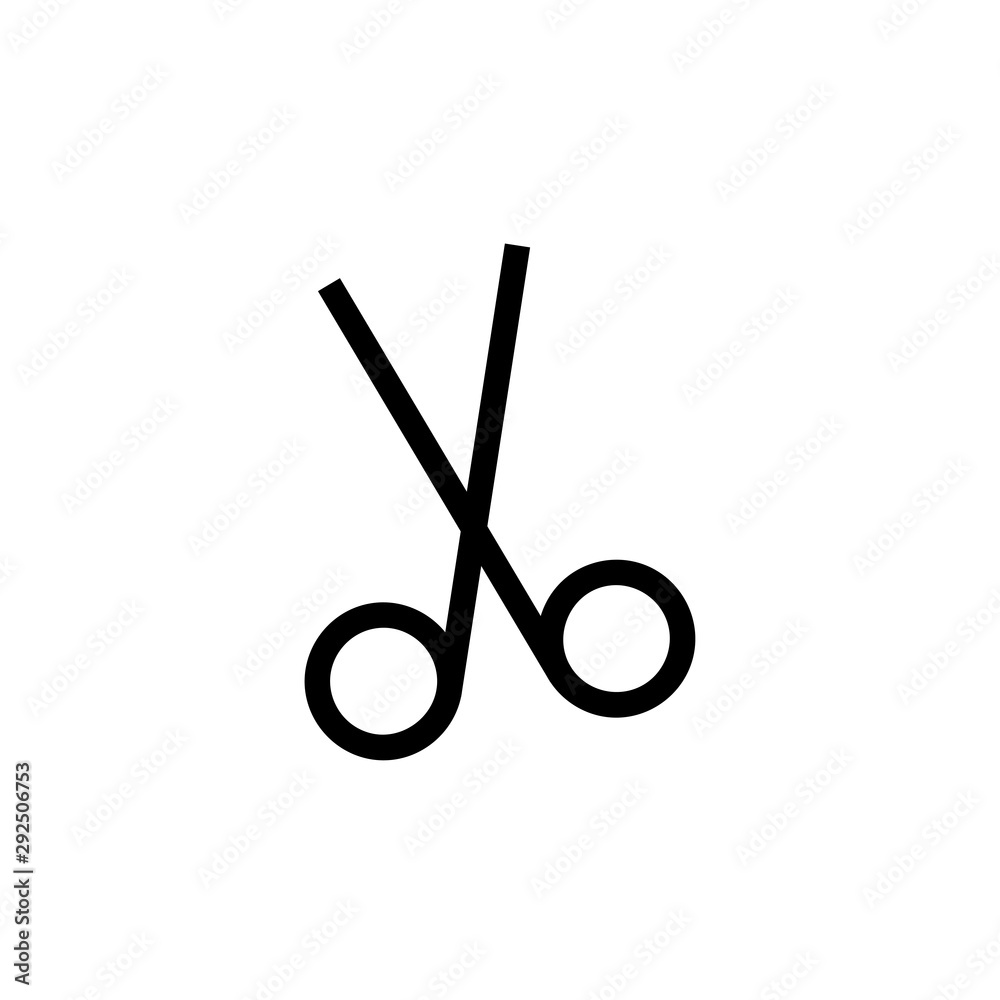 Scissors vector icon, cut symbol. Simple, flat design for web or mobile app Scissors vector icon, cut symbol. Simple, flat design for web or mobile app