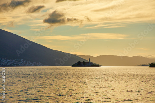 sunset over sea in Montenegro