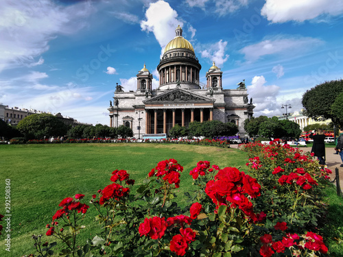 Saint Petersburg, Russia - 20.09.2019, St Isaac cathedral is the biggest christian orthodox church in the world