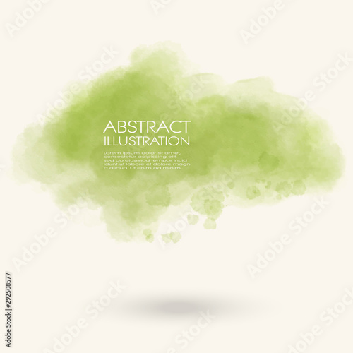 Fototapeta Naklejka Na Ścianę i Meble -  Green water color splash. soft abstract background.