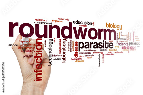 Roundworm word cloud photo