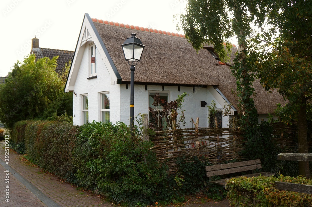 Nice white rural house with a small garden