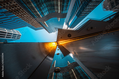 Modern architecture view from low angle