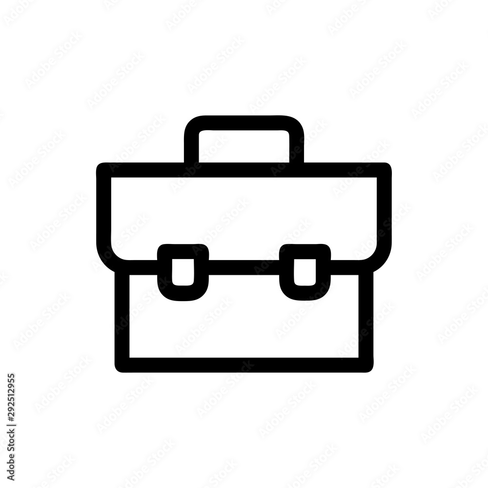 Case suit vector icon, suitcase symbol. Simple, flat design for web or mobile app