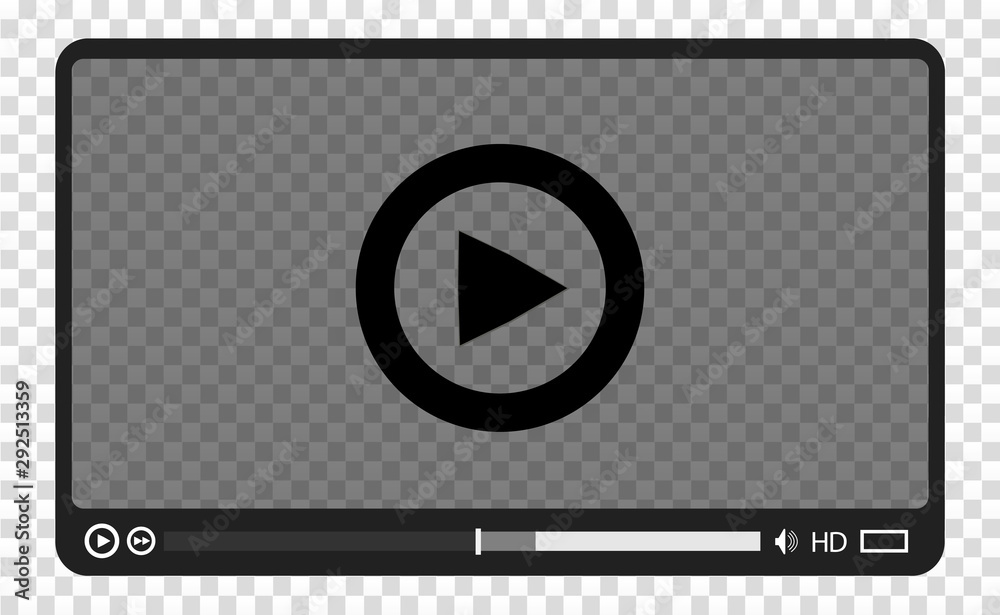Video media player.Interface for web and mobile apps.Vector illustration,EPS10. Video media player.Interface for web and mobile apps.Vector illustration,EPS10.