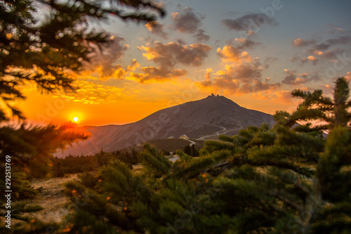 Snezka  highest mountain of Giant Mountains  Czech Republic