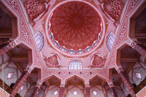 Photography Putra Mosque or also know as Pink Mosque in Kuala Lumpur, Malaysia